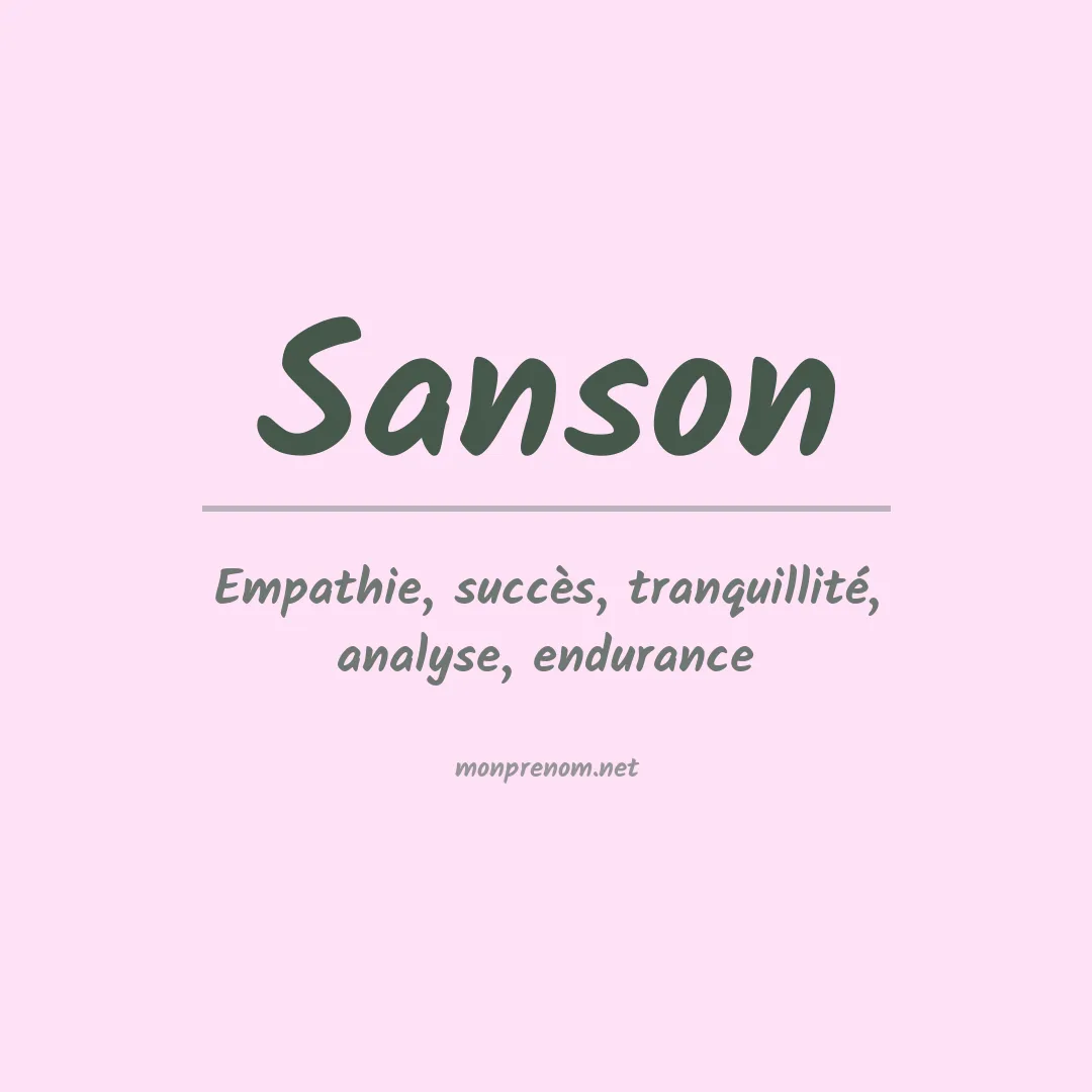 Signification du Prénom Sanson