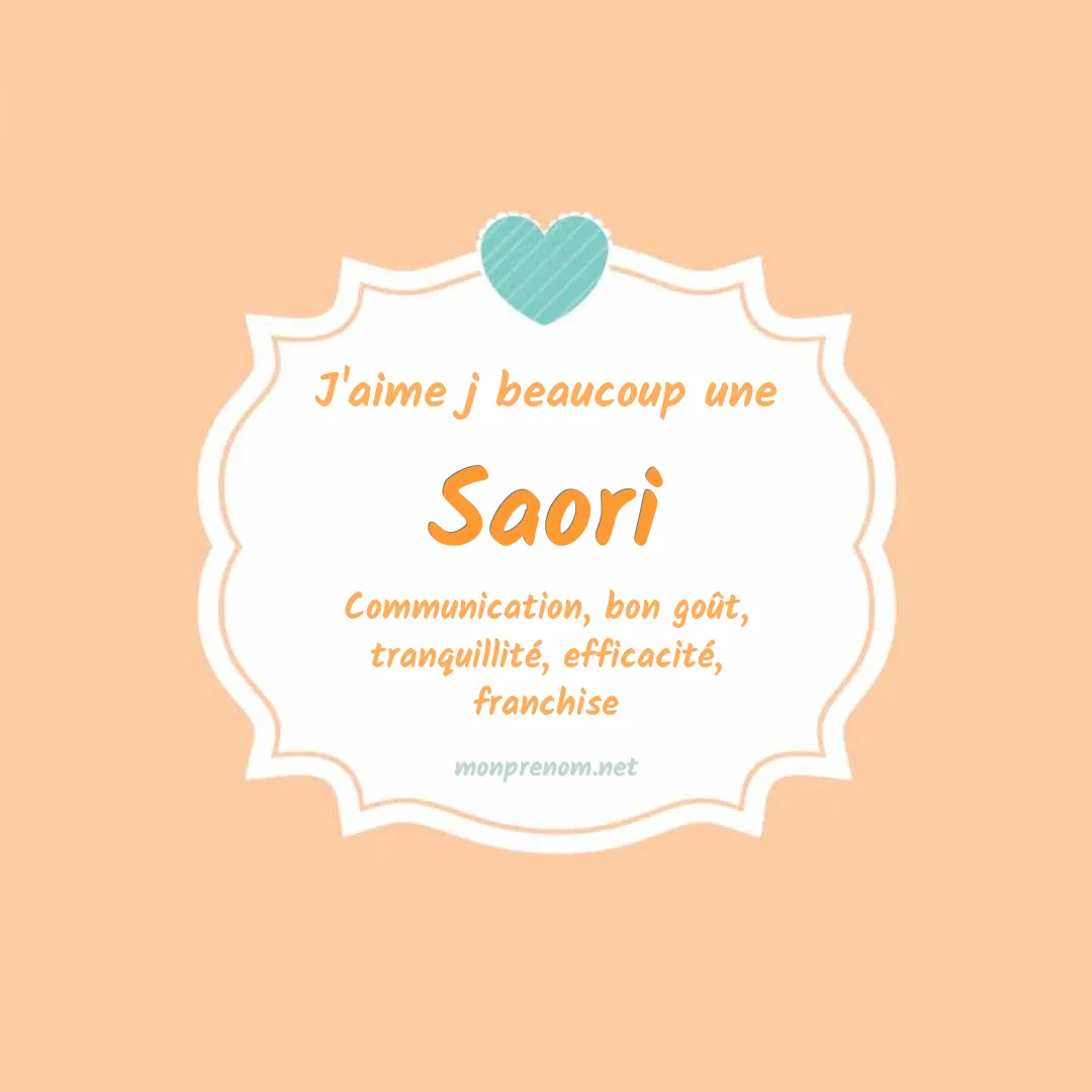 j'aime beaucoup Saori