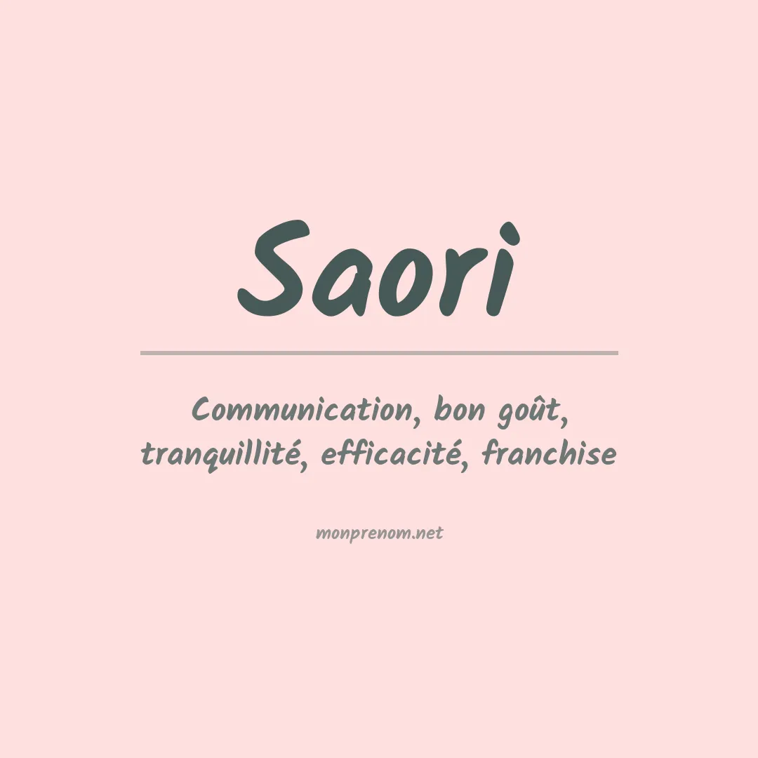 Signification du Prénom Saori Signification du Prénom Saori
