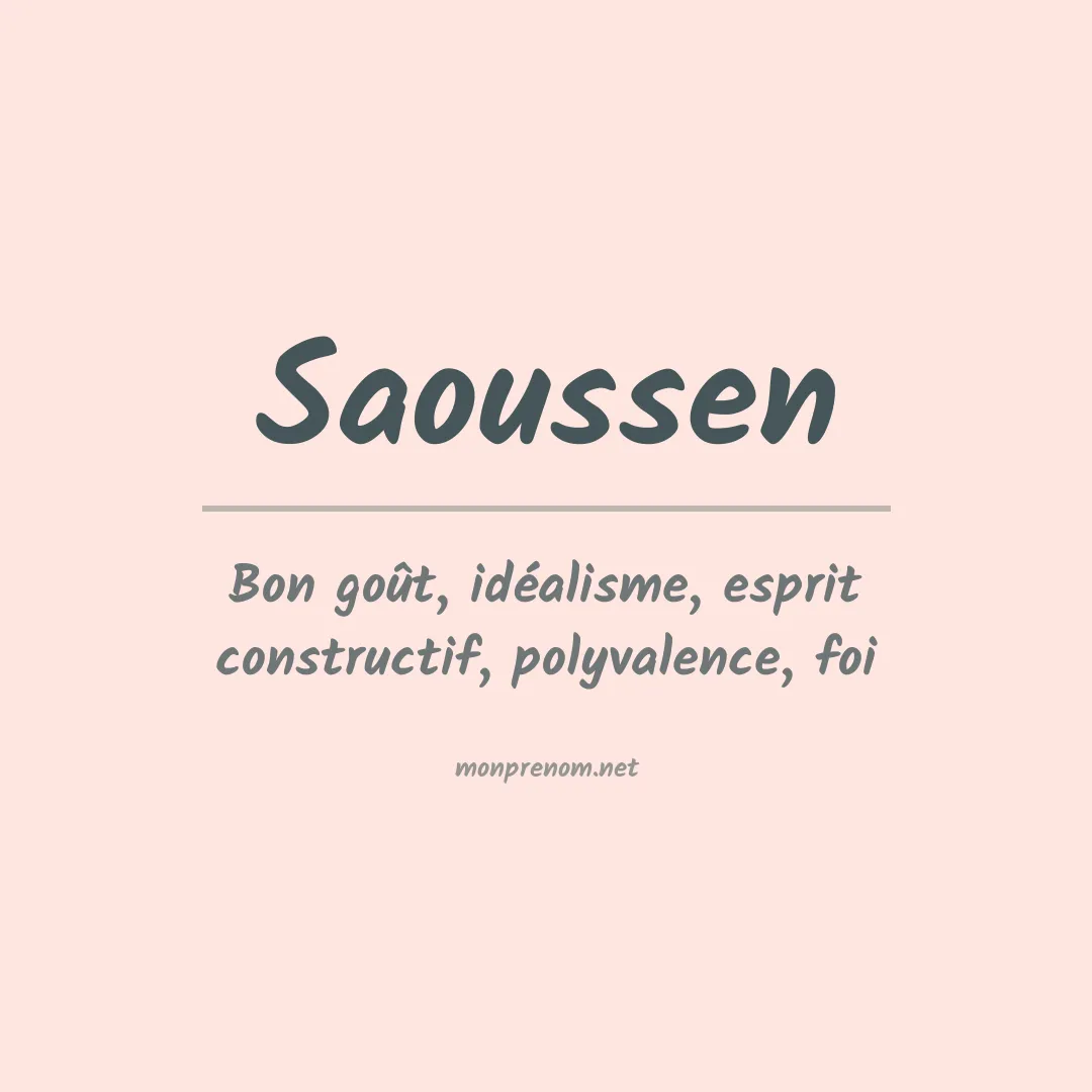 Signification du Prénom Saoussen