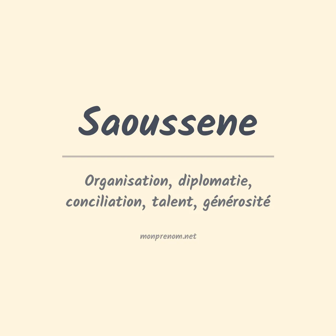 Signification du Prénom Saoussene Signification du Prénom Saoussene