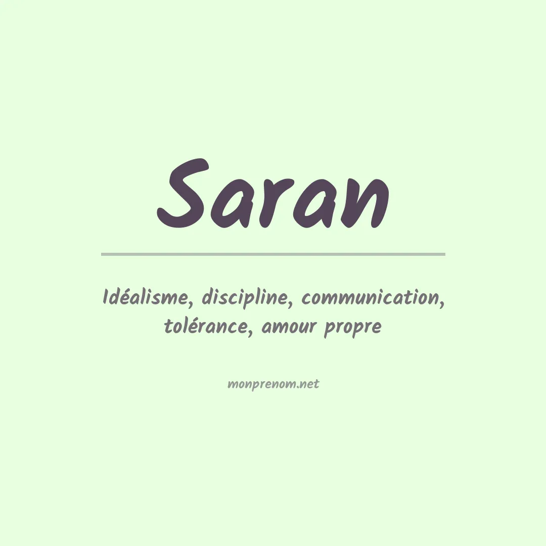 Signification du Prénom Saran
