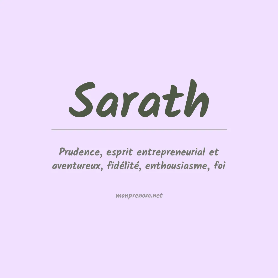 Signification du Prénom Sarath