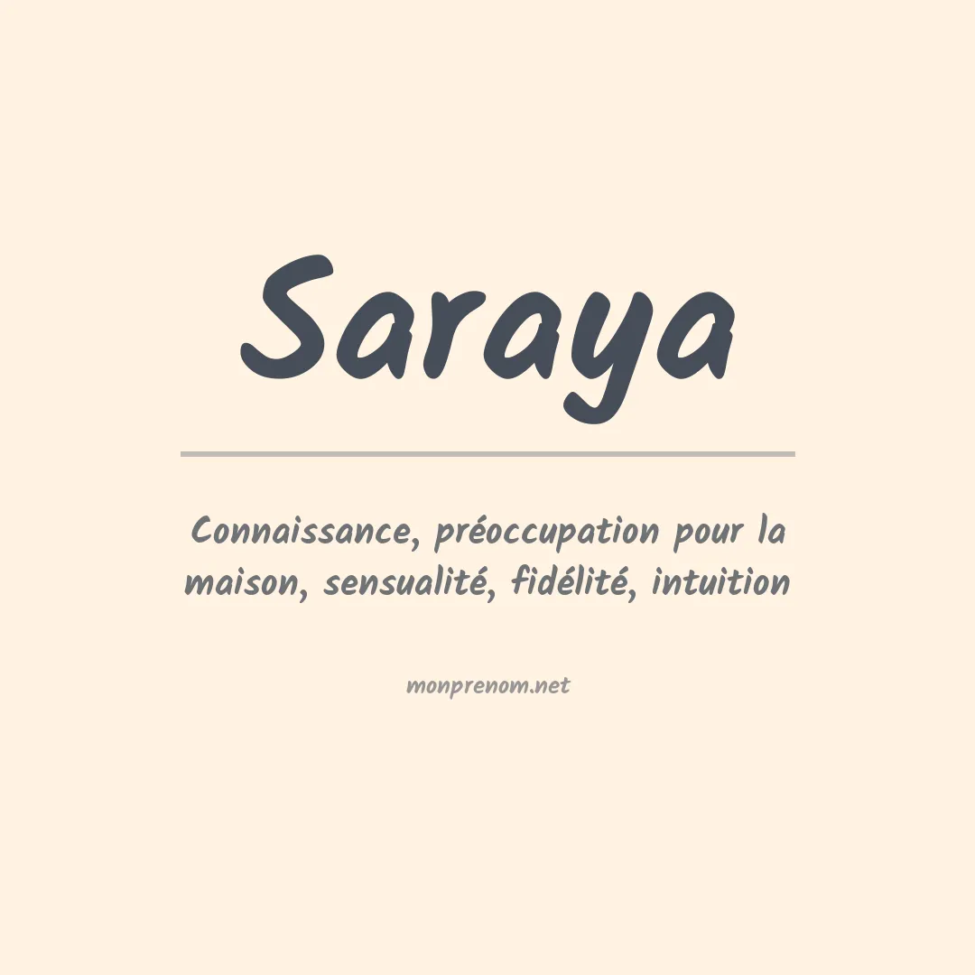 Signification du Prénom Saraya Signification du Prénom Saraya