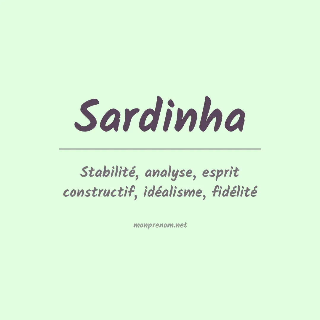 Signification du Prénom Sardinha