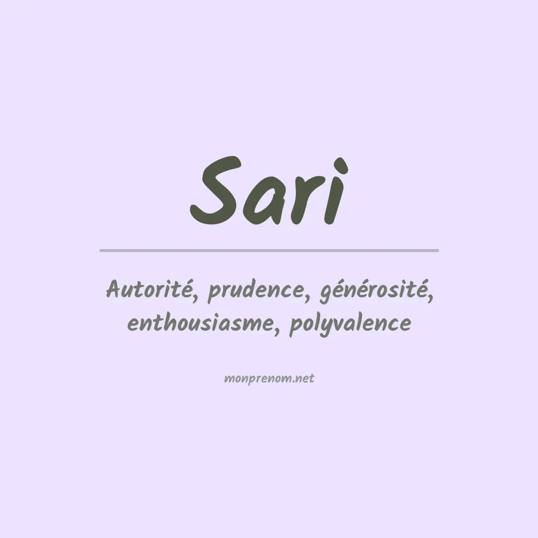 Signification du Prénom Sari