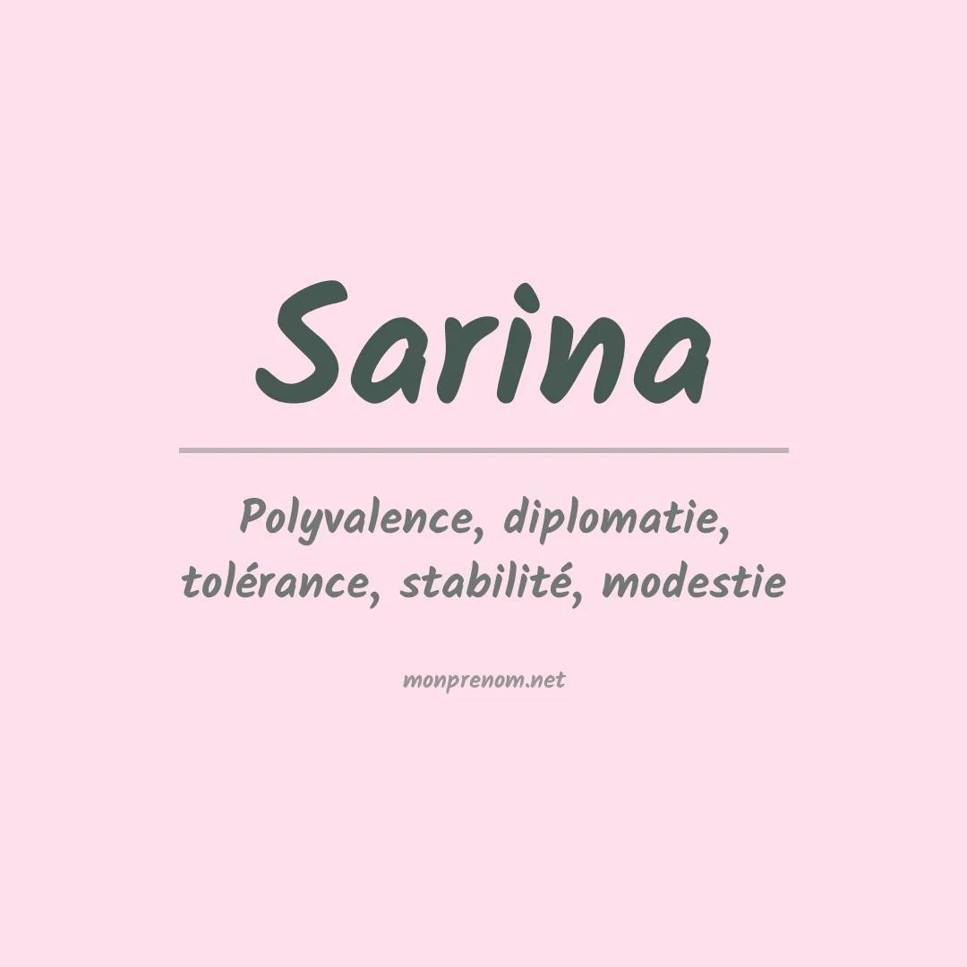 Signification du Prénom Sarina