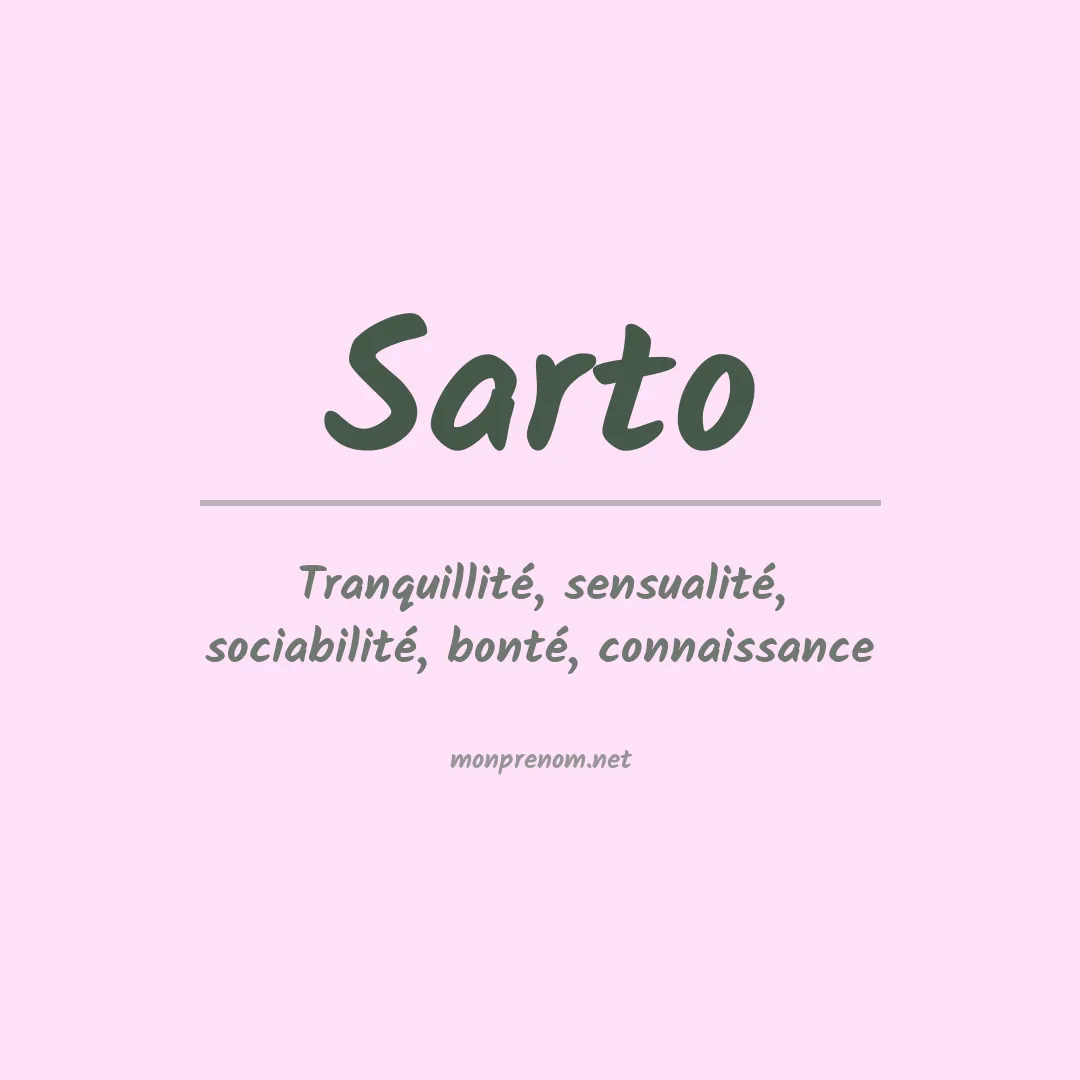 Signification du Prénom Sarto