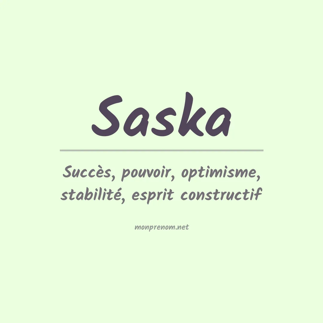 Signification du Prénom Saska Signification du Prénom Saska