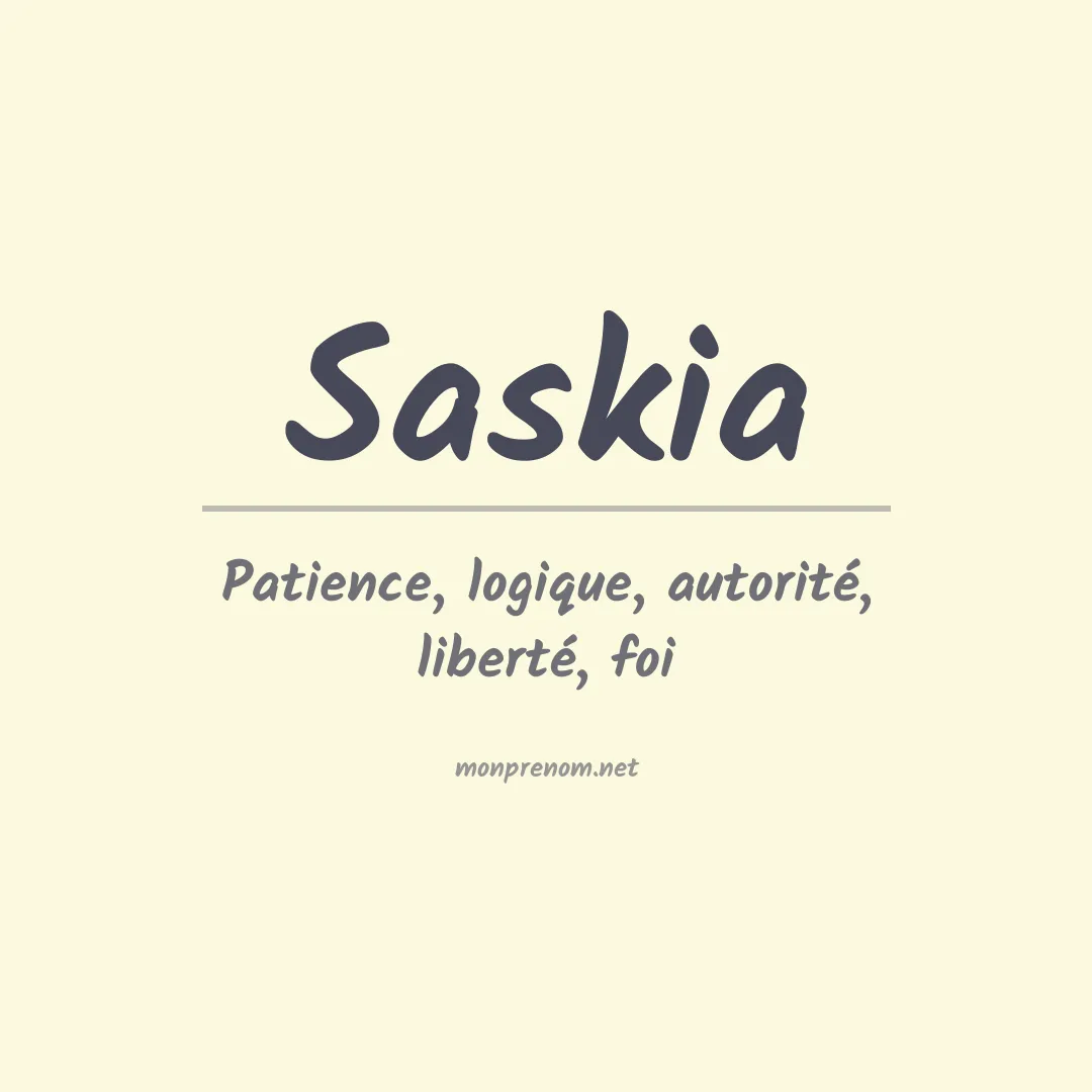 Signification du Prénom Saskia