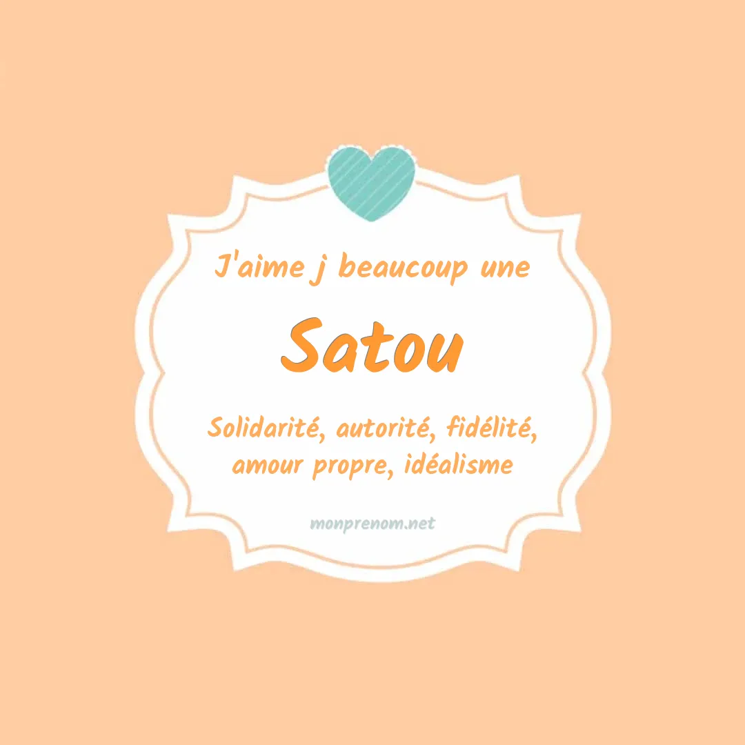 j'aime beaucoup Satou