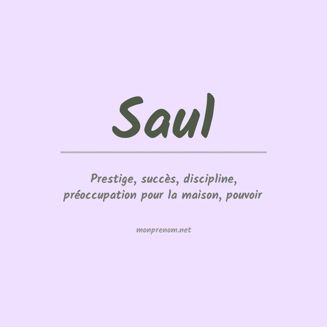 Signification du Prénom Saul
