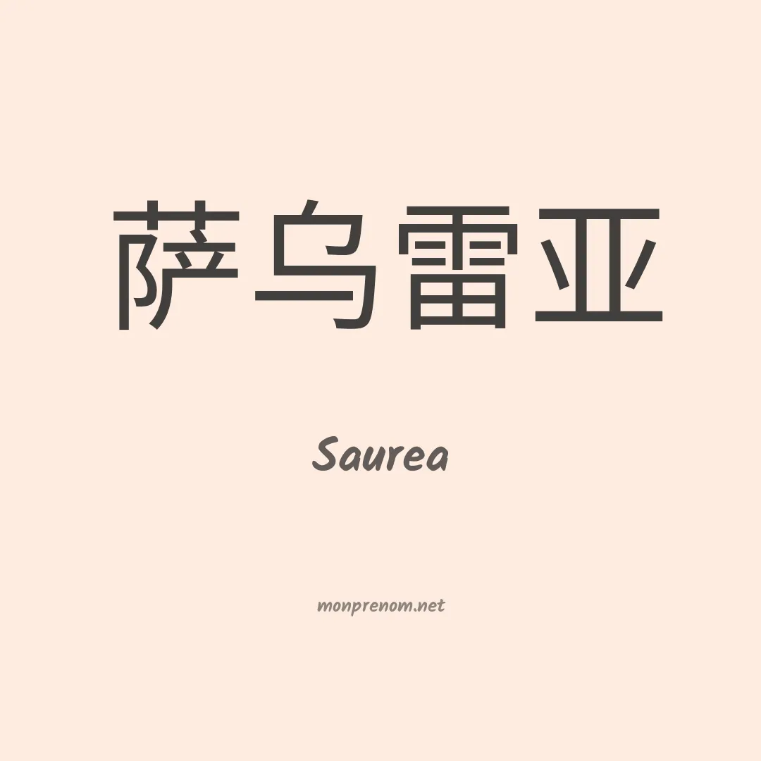 Saurea en chino
