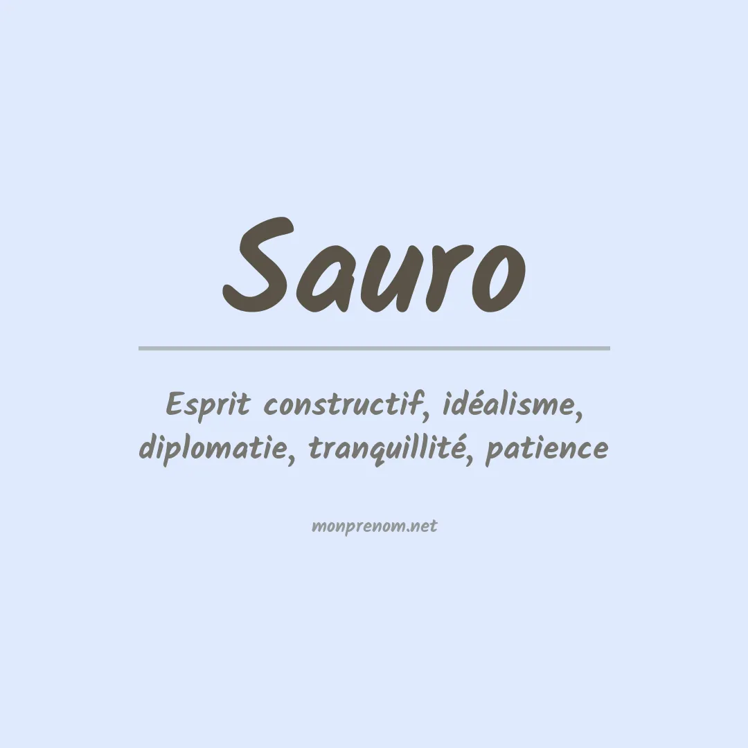 Signification du Prénom Sauro