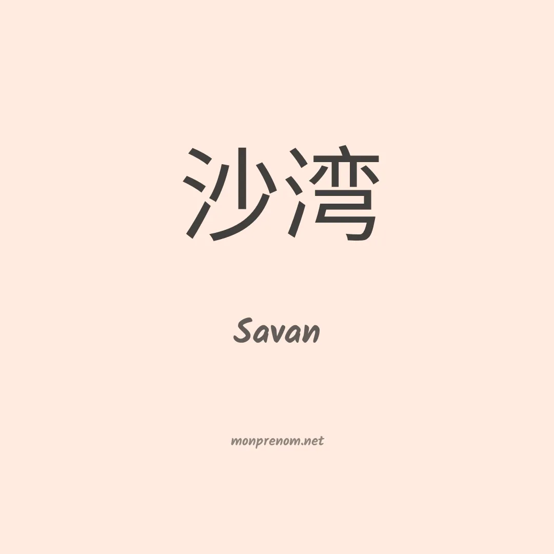 Savan en chino