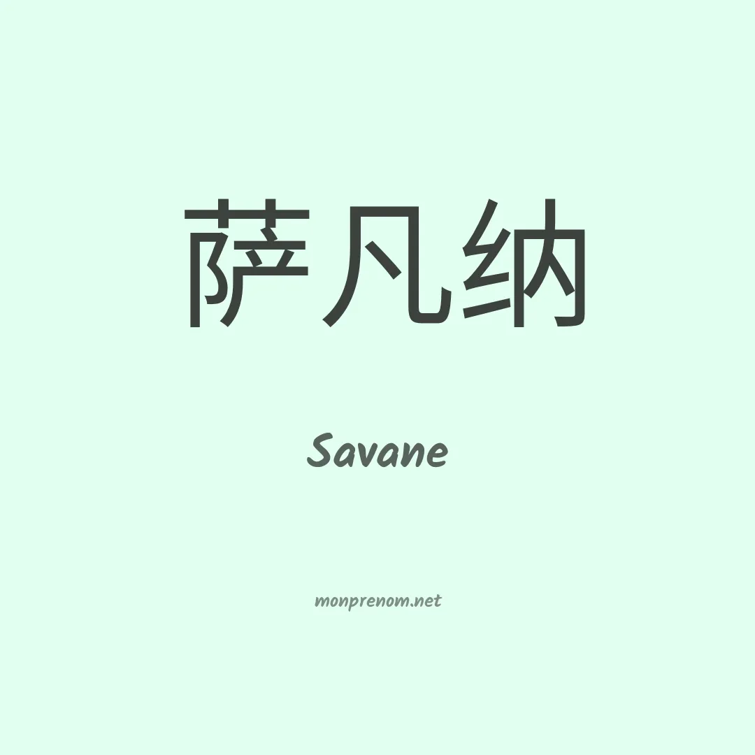 Savane en chino