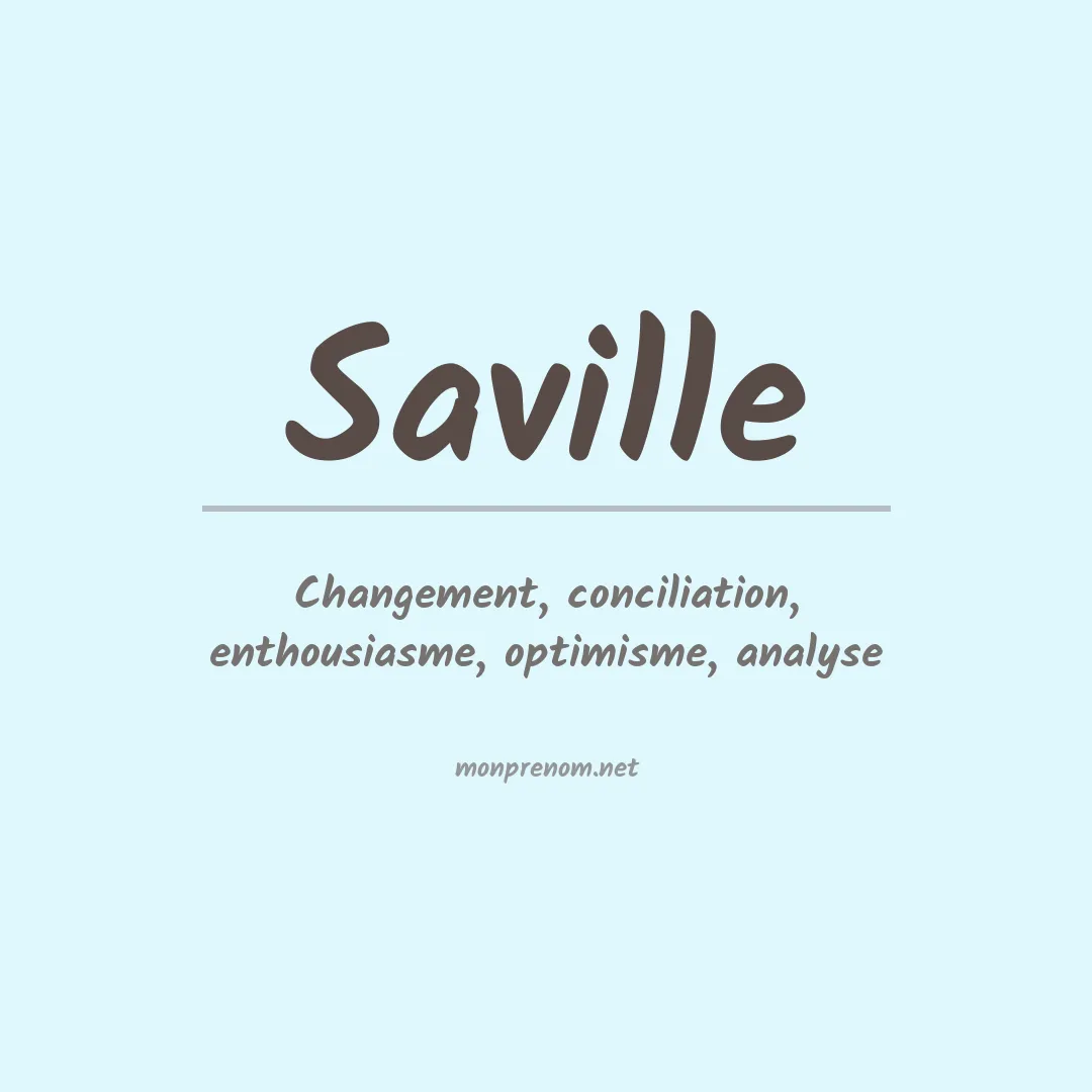 Signification du Prénom Saville