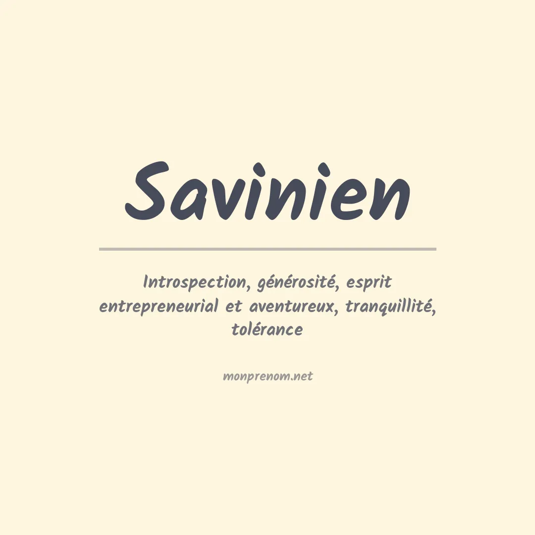 Signification du Prénom Savinien Signification du Prénom Savinien
