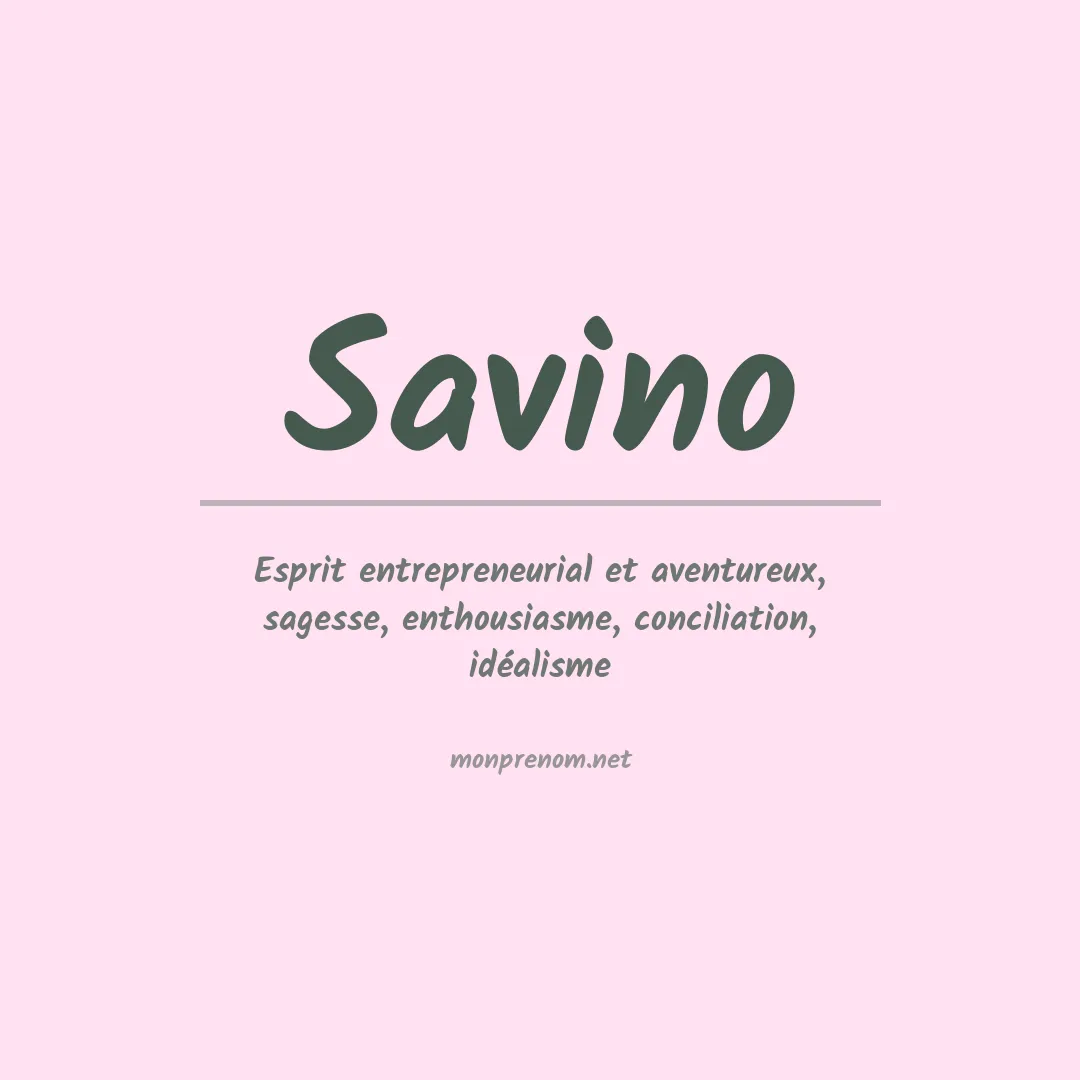 Signification du Prénom Savino