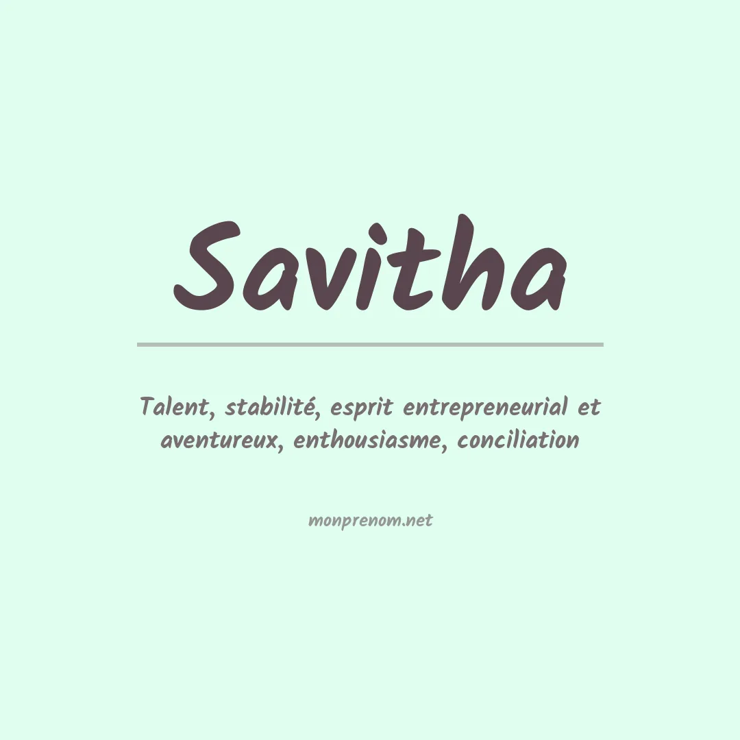 Signification du Prénom Savitha Signification du Prénom Savitha