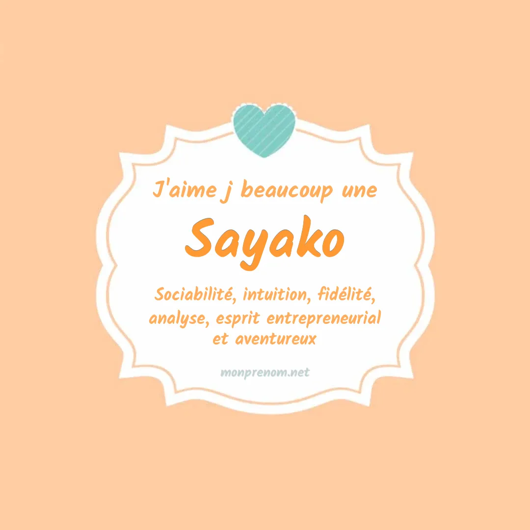 j'aime beaucoup Sayako
