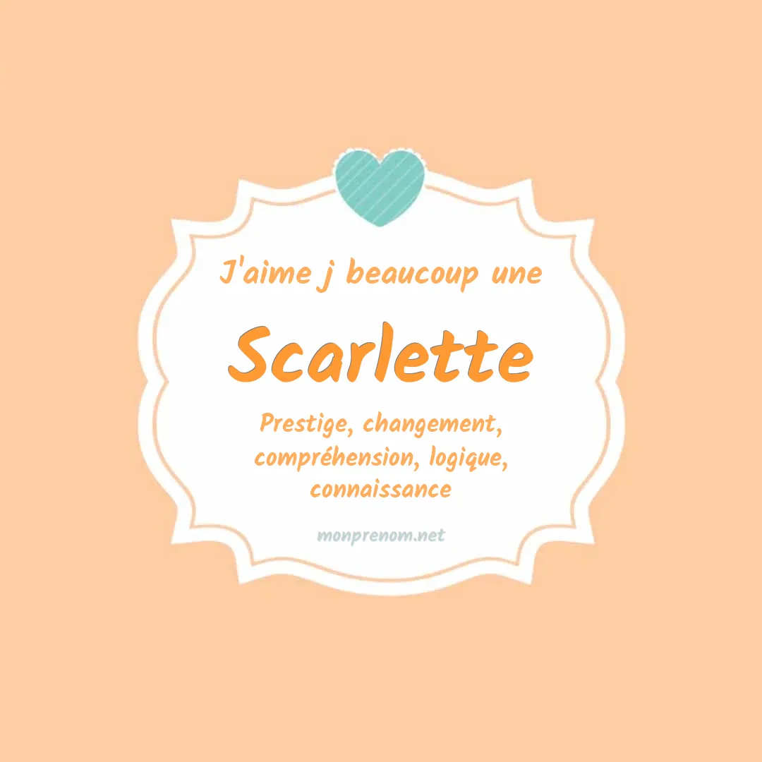 j'aime beaucoup Scarlette