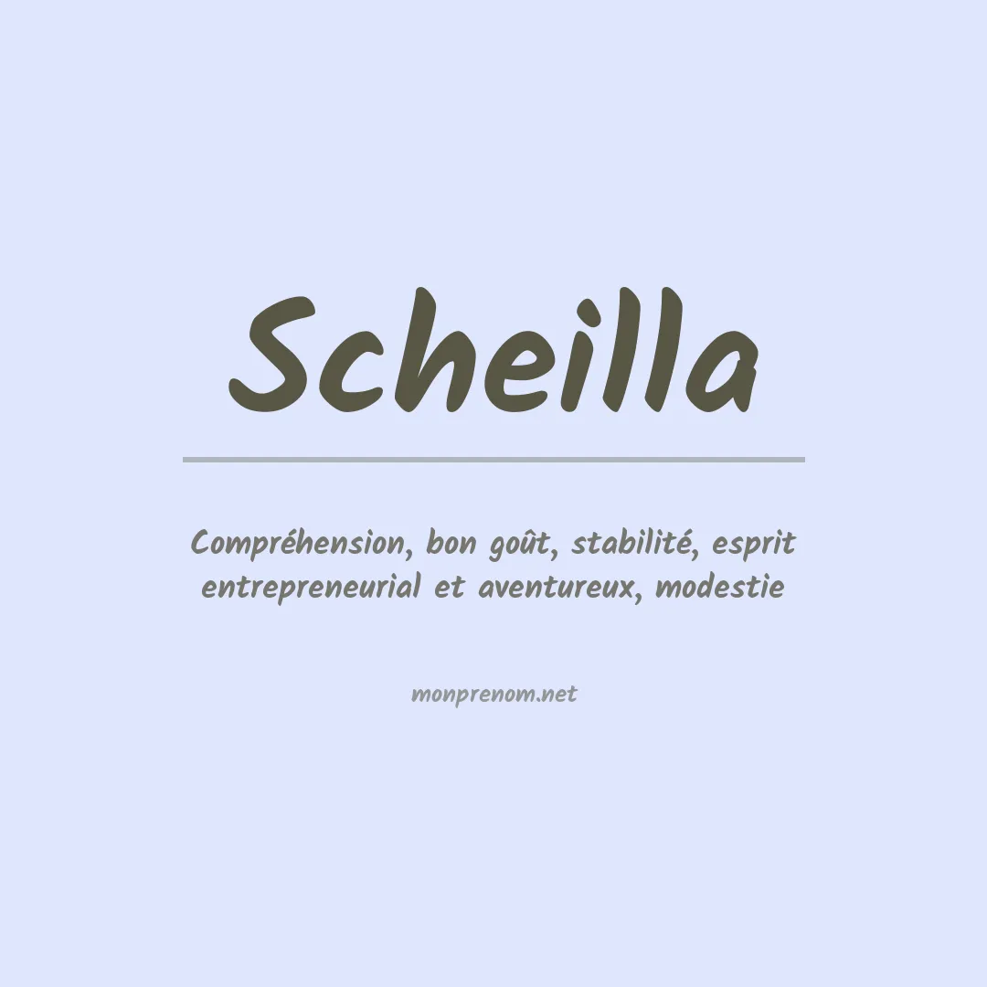 Signification du Prénom Scheilla Signification du Prénom Scheilla