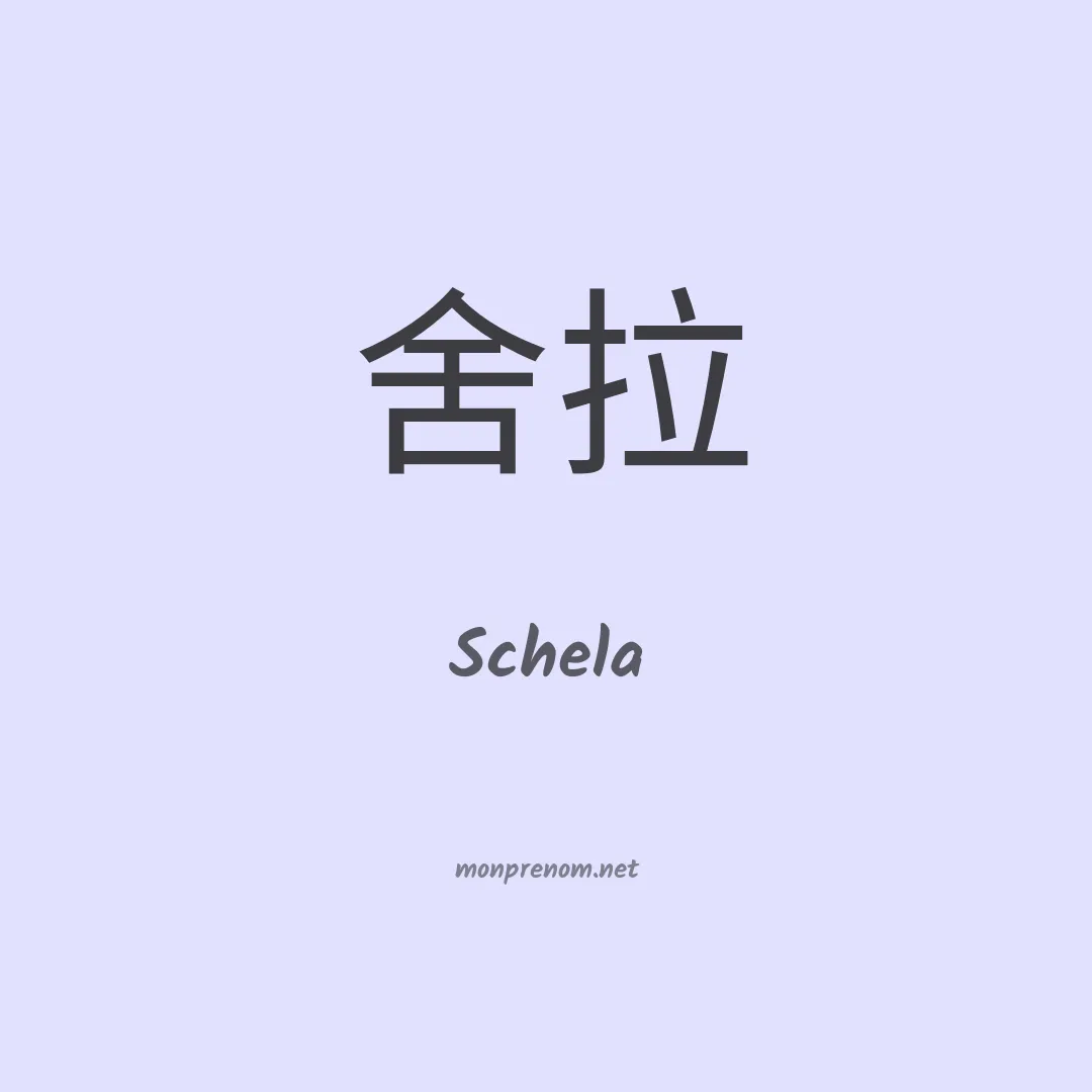 Schela en chino