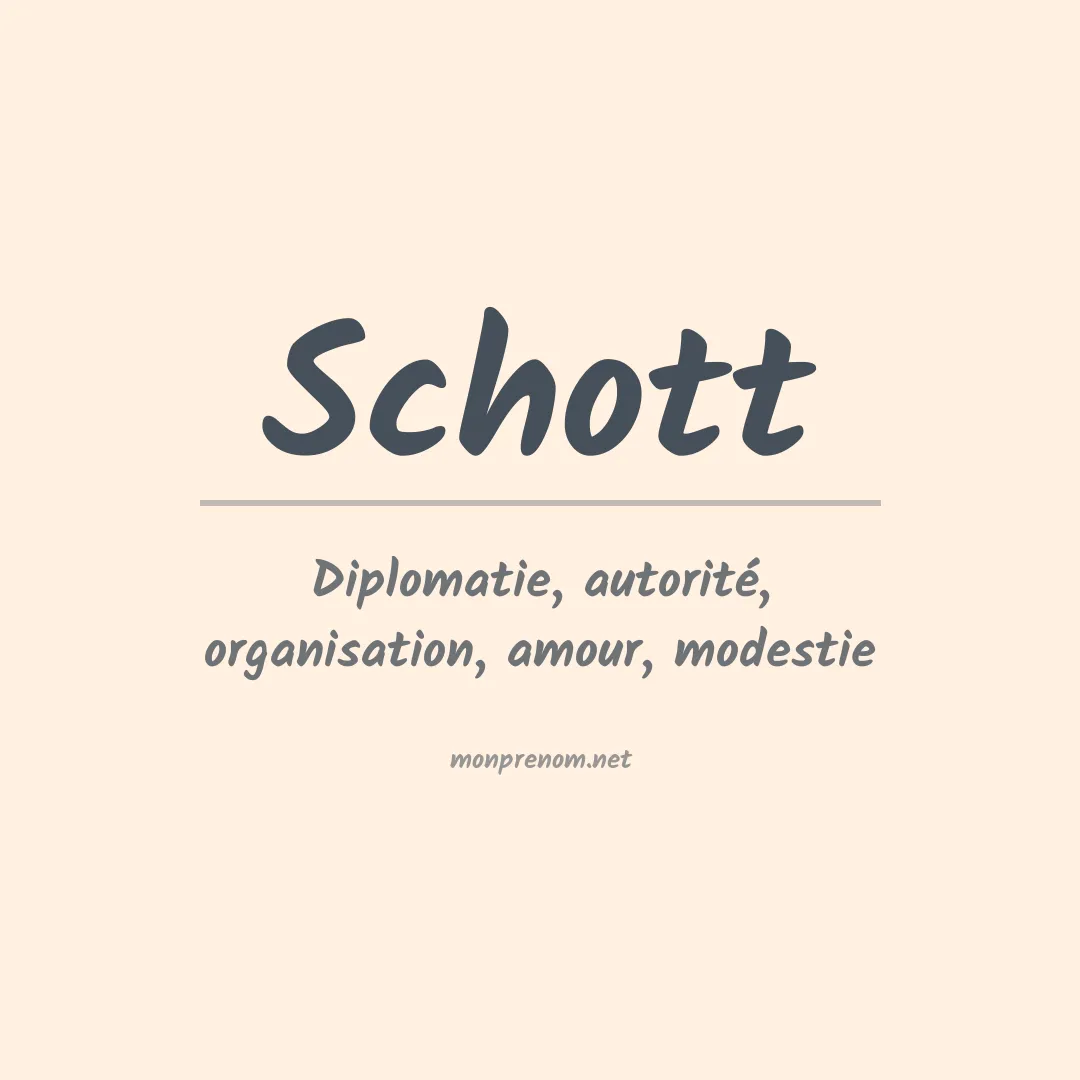 Signification du Prénom Schott