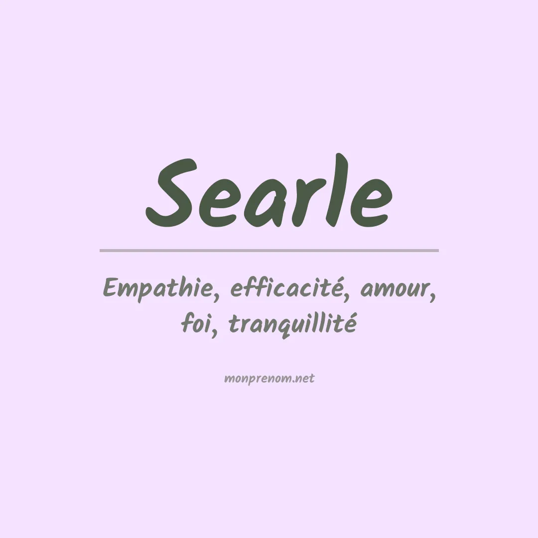 Signification du Prénom Searle