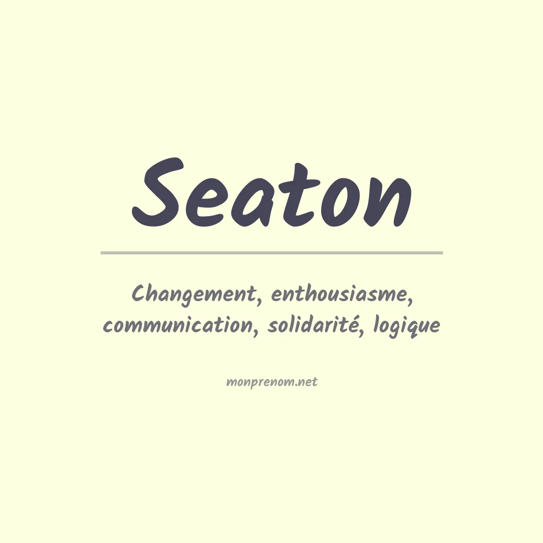 Signification du Prénom Seaton