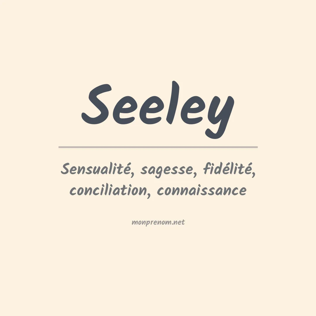Signification du Prénom Seeley