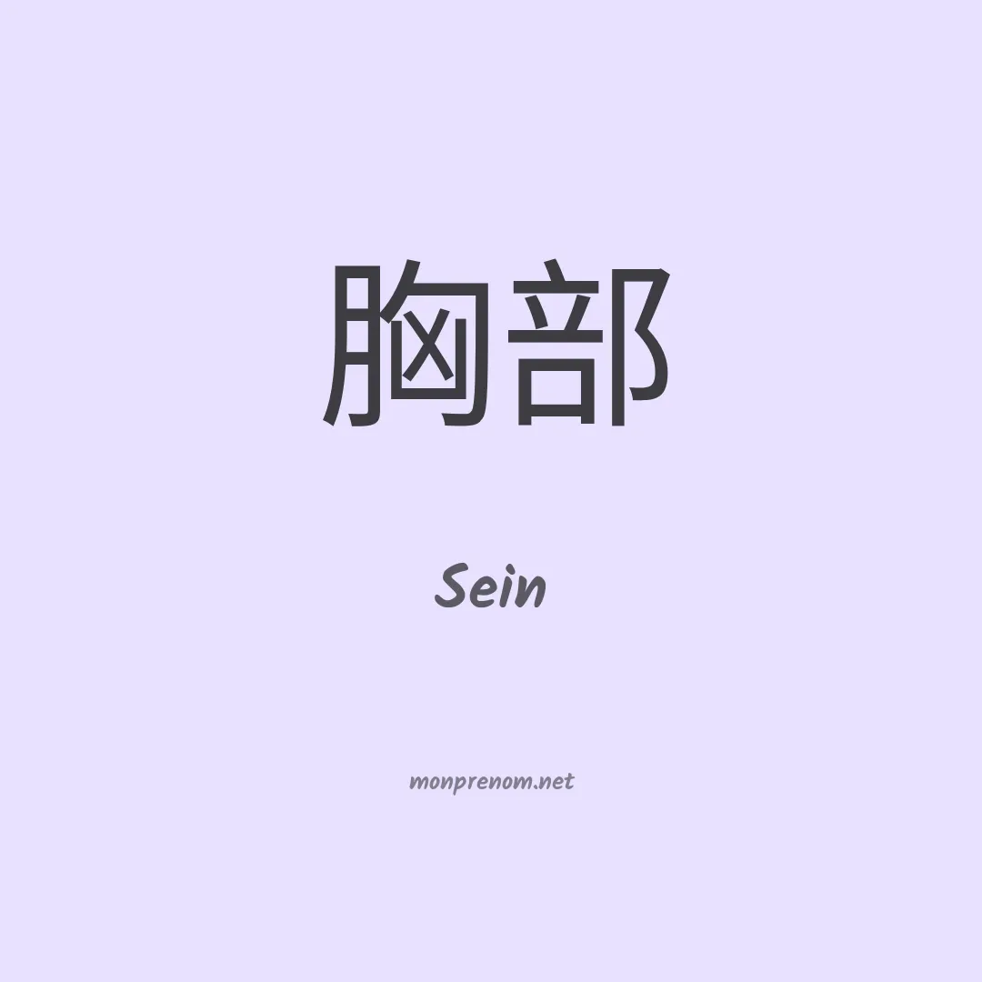 Sein en chino
