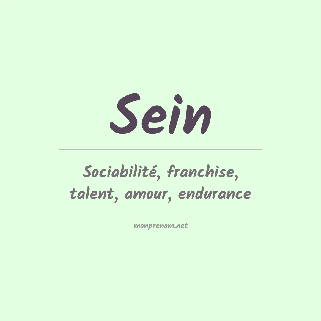 Signification du Prénom Sein Signification du Prénom Sein