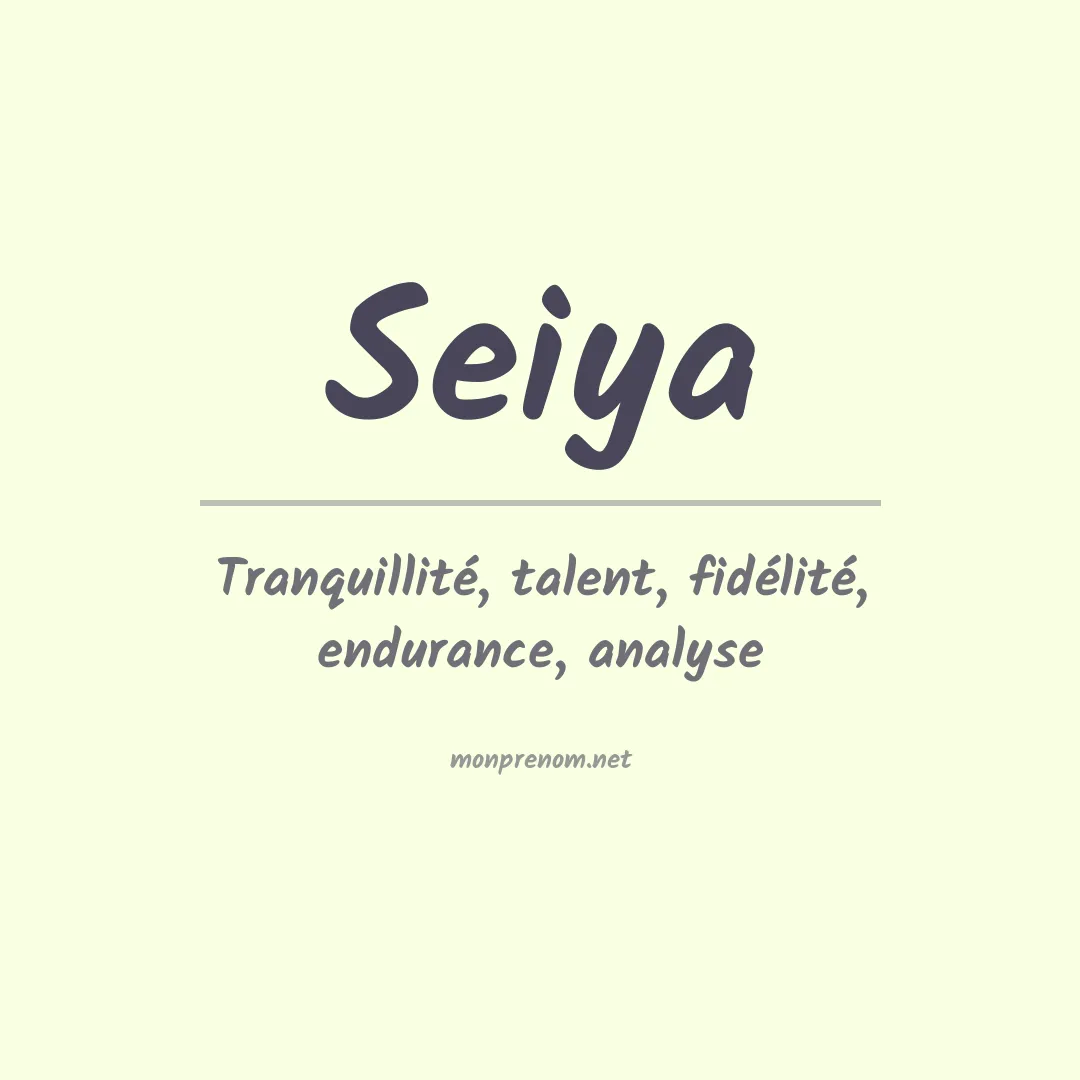 Signification du Prénom Seiya Signification du Prénom Seiya