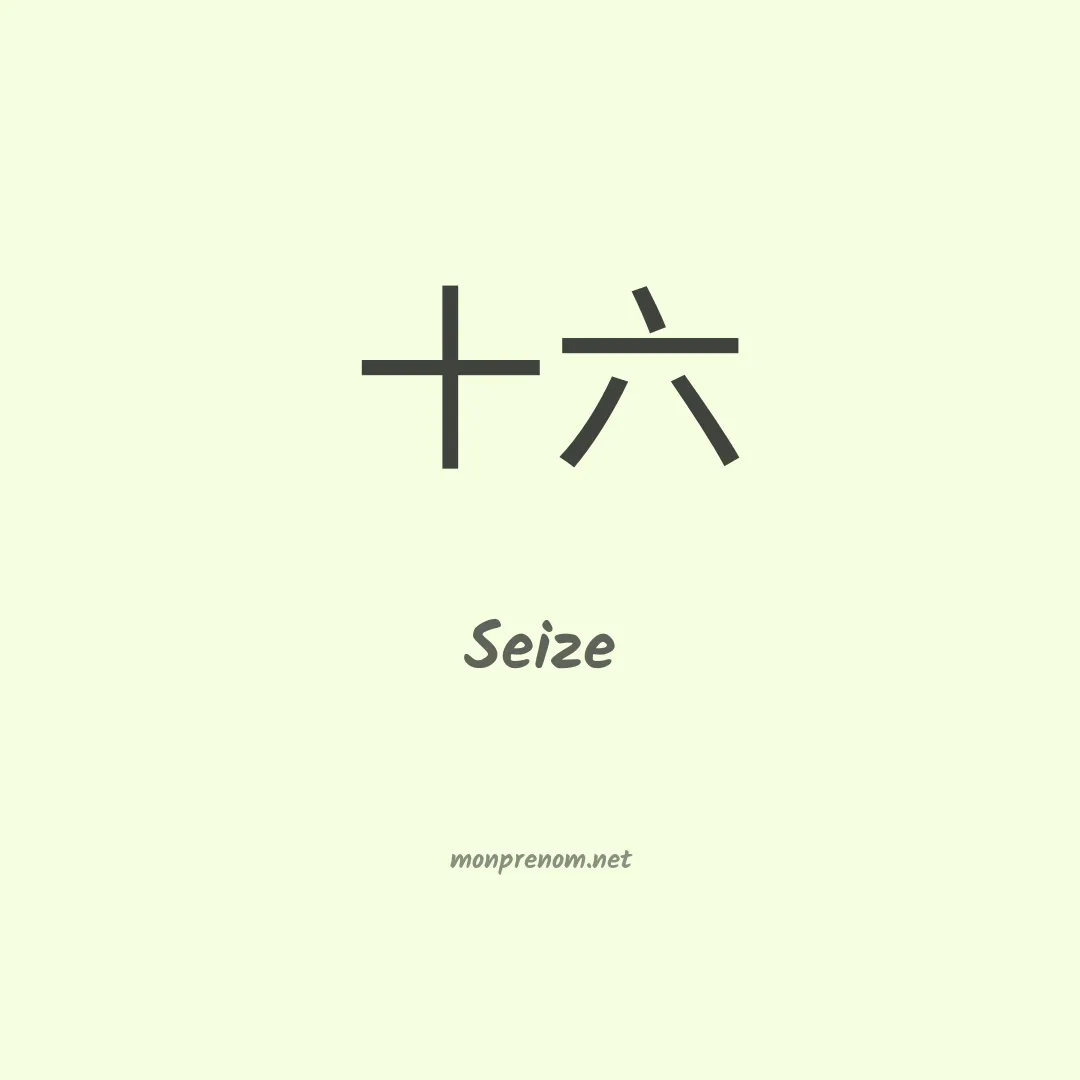 Seize en chino