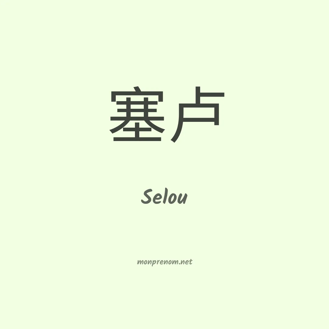 Selou en chino