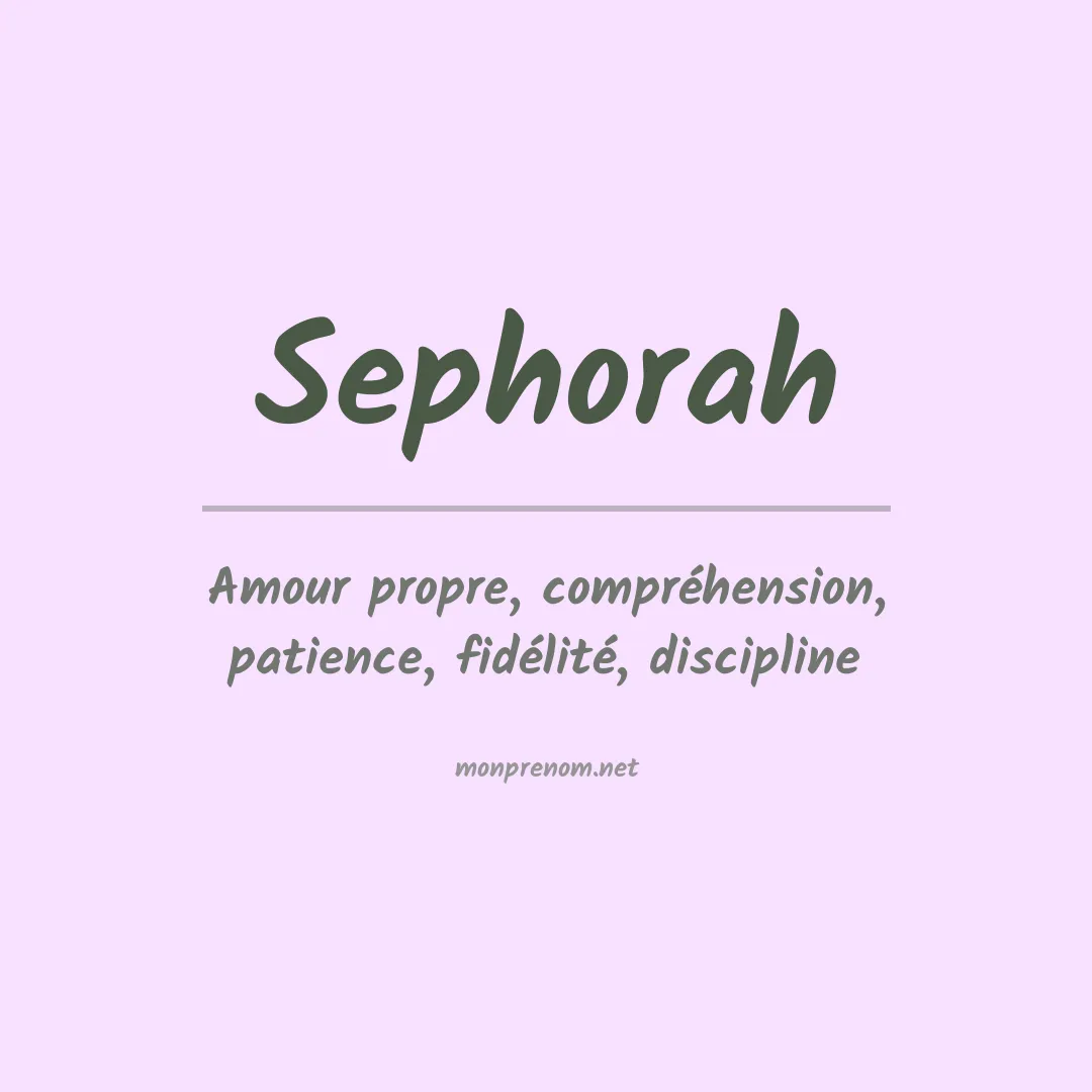Signification du Prénom Sephorah Signification du Prénom Sephorah