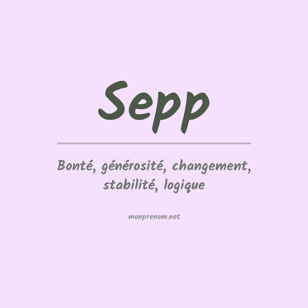 Signification du Prénom Sepp