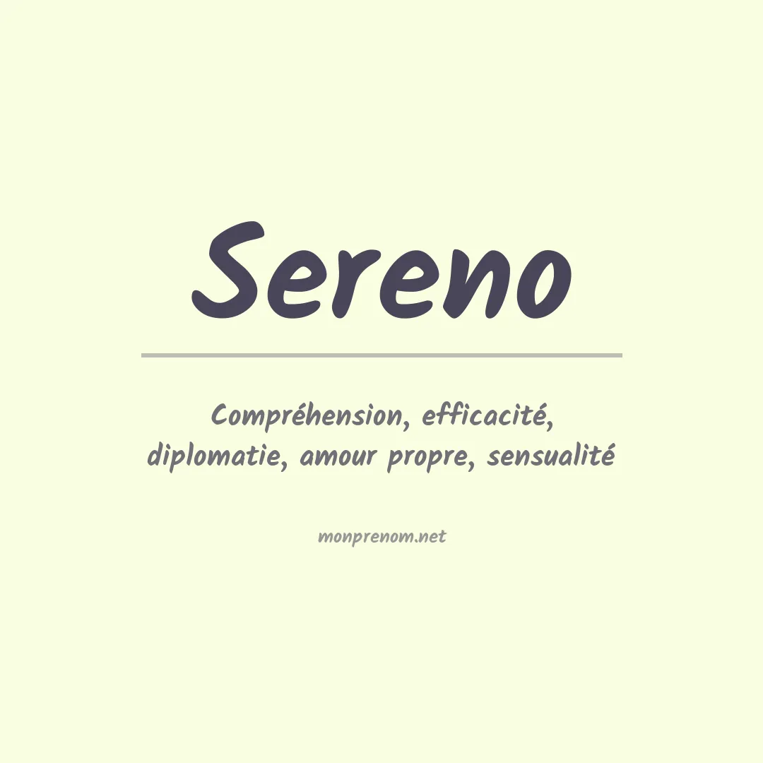 Signification du Prénom Sereno