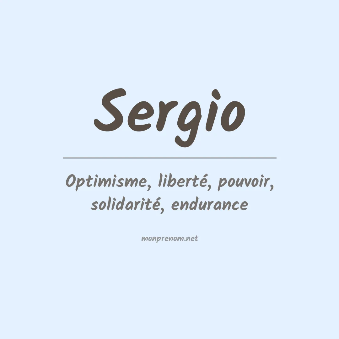 Signification du Prénom Sergio