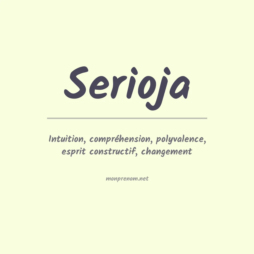 Signification du Prénom Serioja Signification du Prénom Serioja