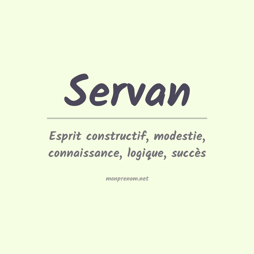 Signification du Prénom Servan Signification du Prénom Servan
