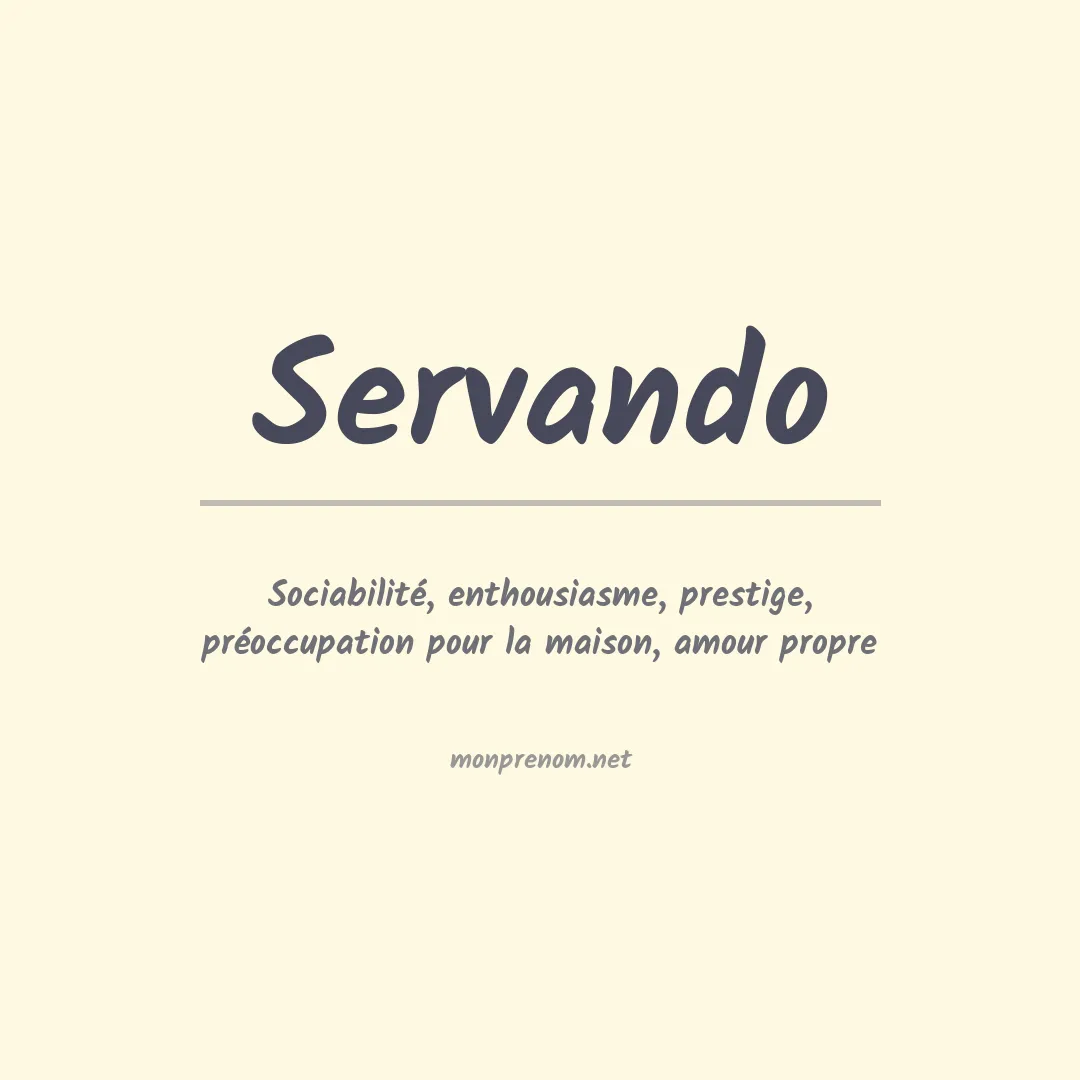 Signification du Prénom Servando Signification du Prénom Servando