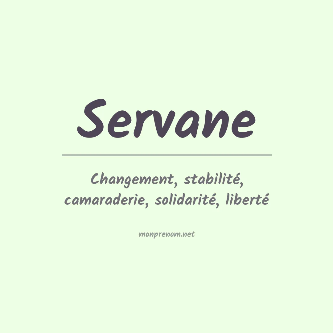 Signification du Prénom Servane Signification du Prénom Servane