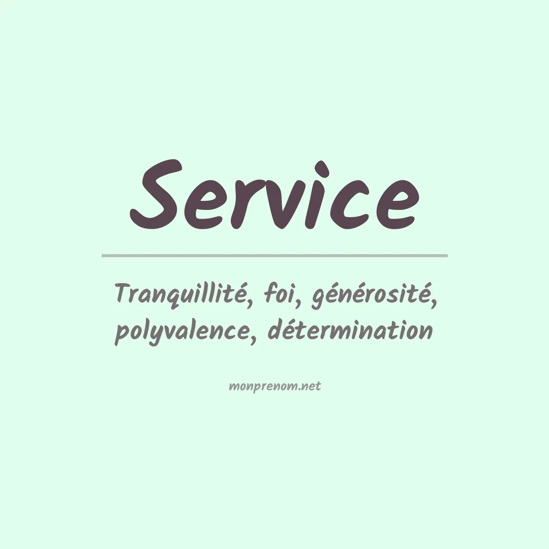 Signification du Prénom Service