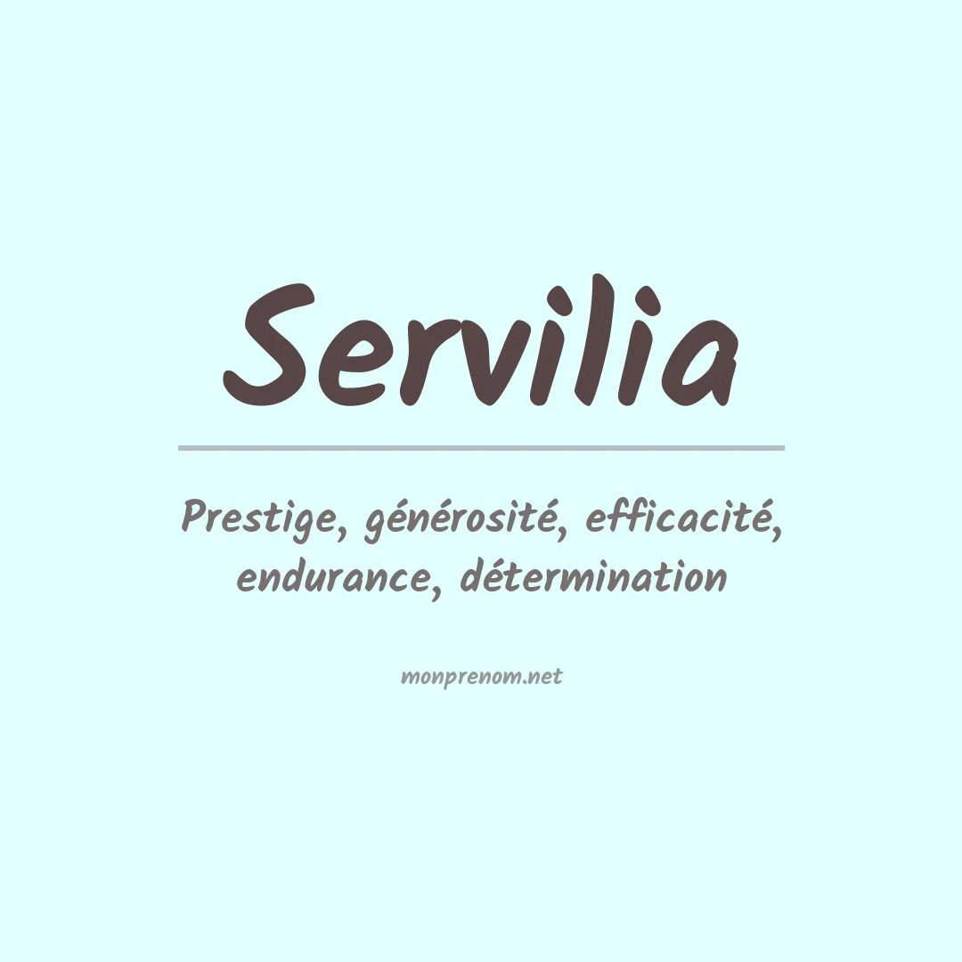 Signification du Prénom Servilia Signification du Prénom Servilia