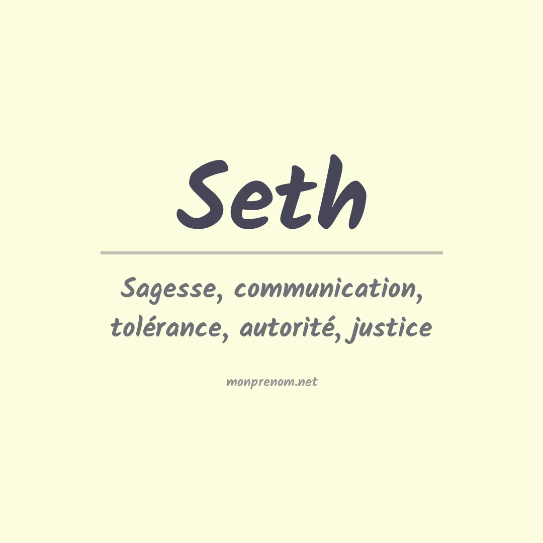 Signification du Prénom Seth