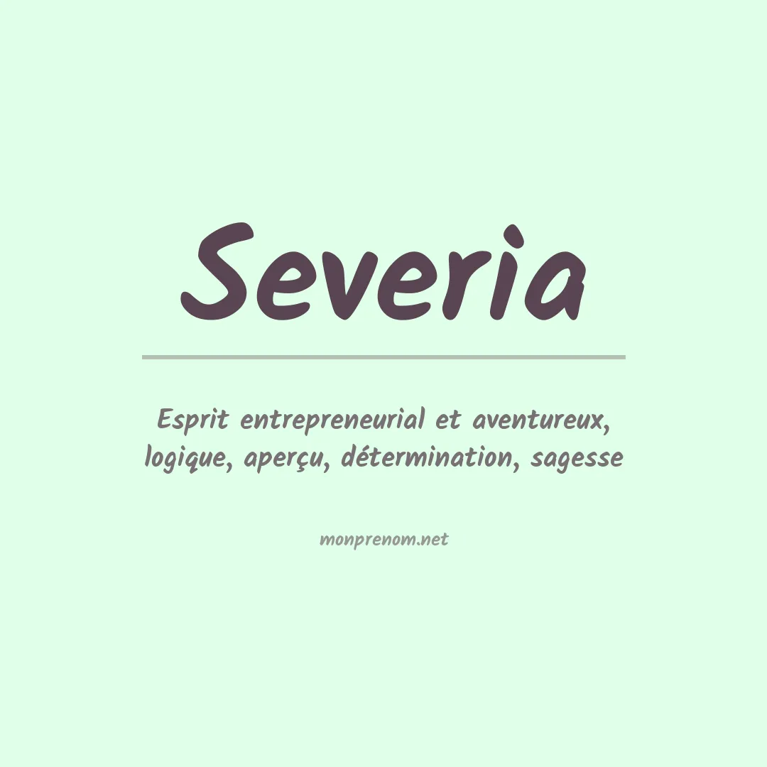 Signification du Prénom Severia Signification du Prénom Severia