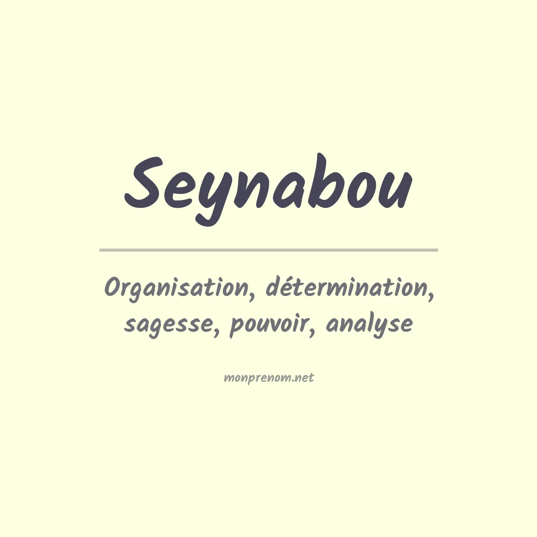 Signification du Prénom Seynabou Signification du Prénom Seynabou